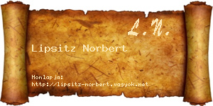 Lipsitz Norbert névjegykártya