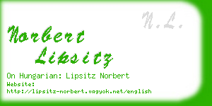 norbert lipsitz business card